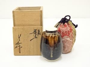 京焼　桶谷定一造　肩衝茶入（共箱）□z